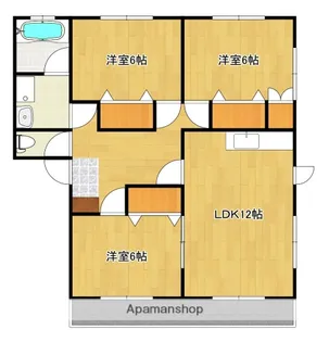 ハイツスプリモB棟【201号号室】の間取り