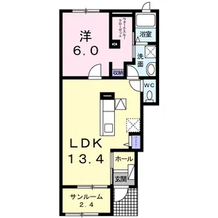 エターナル ヴィレッジ【1階】の間取り