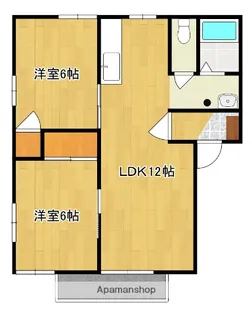 フレグランスクボタ A【102号号室】の間取り