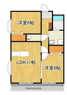 シーマ【205号号室】の間取り