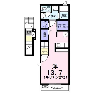 ベル プレーヌ ドゥ【203号室】の間取り