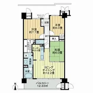 サーパス下飯田【2階】の間取り