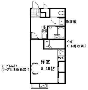レオパレスピーチ【103号室】の間取り