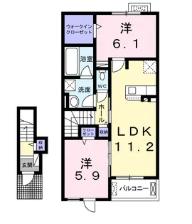 プリムラ A【2階】の間取り