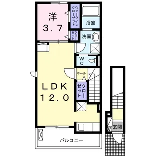 コントレイル A【2階】の間取り