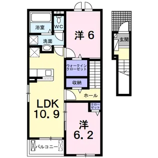 アイリスホーム柿平 Ⅰ【2階】の間取り