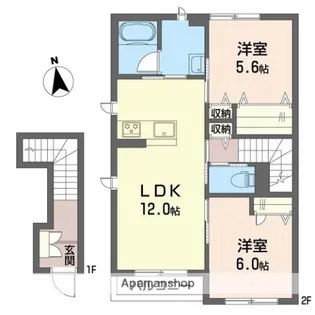 シャーメゾン ぺスカ【201号号室】の間取り