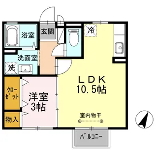 エスポワールA【2階】の間取り