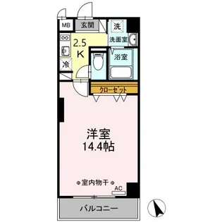 グリーンハイツ北口【6階】の間取り