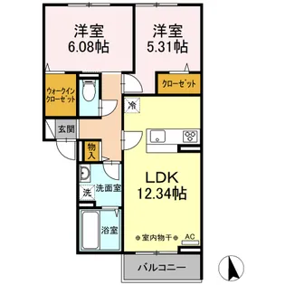 アルタフォーレ A【2階】の間取り