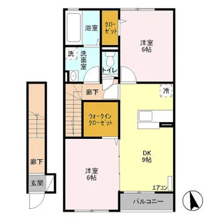 セジュールモダンコート【2階】の間取り