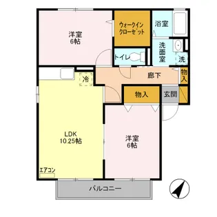 フラッツ ABC【2階】の間取り