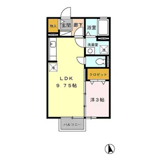ハイツあすなろ【2階】の間取り