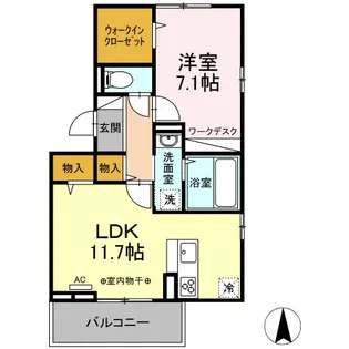 カーサ ルアル【2階】の間取り