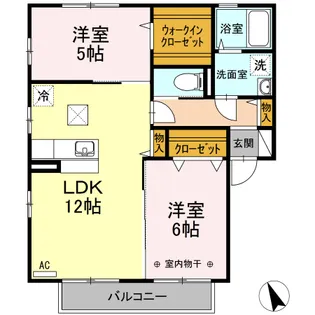 トレソール【1階】の間取り