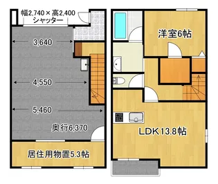 リーガ七沢【D号号室】の間取り