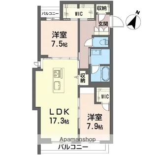シャーメゾンSSCプラス【101号号室】の間取り