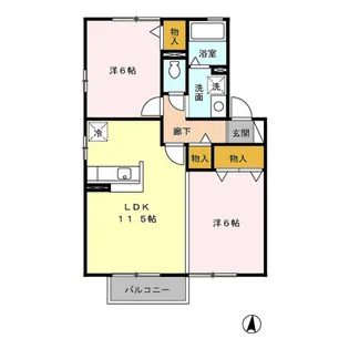 ラフェリスタ【2階】の間取り
