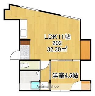 オレンジモード【202号号室】の間取り