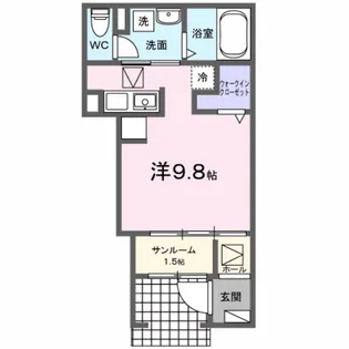 ヒカルサ 甲府城東【1階】の間取り