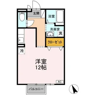 ウィルコート【201号室】の間取り