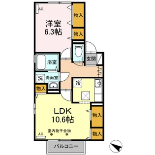 ボナール A【1階】の間取り