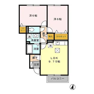 パークハウス西原【1階】の間取り