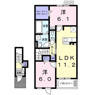 BLOSSOM A【2階】の間取り