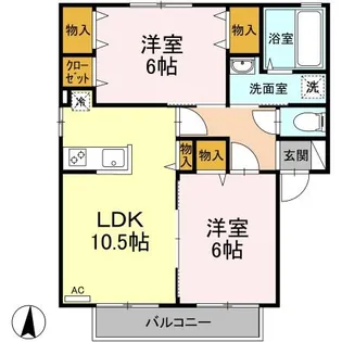 セジュール・アイ B【2階】の間取り