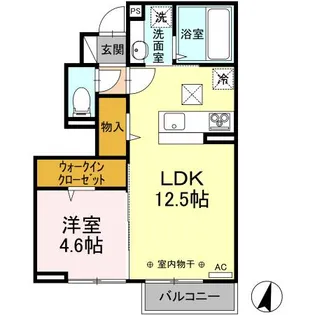 ルミエール・T B【1階】の間取り