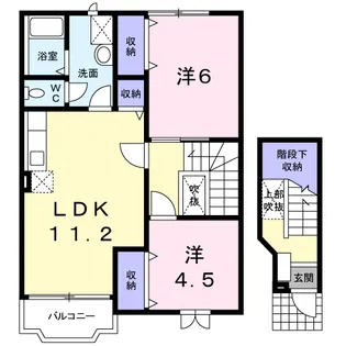 クレストールドエル B【2階】の間取り