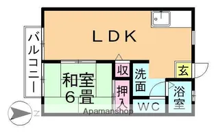タウンアカンサス【1階】の間取り