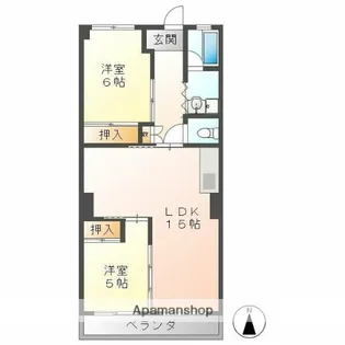 カーサプリメール【2階】の間取り