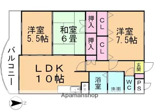ボヌールメゾンMIKASA【4階】の間取り