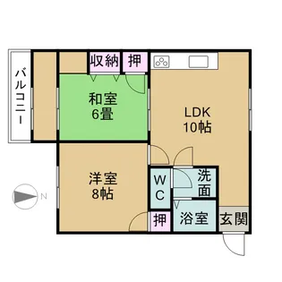 マウンティンやかたⅡ(長松町)【3階】の間取り