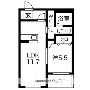 レジデンス北方【3階】の間取り