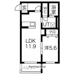レジデンス北方【201号室】の間取り
