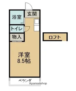 シャトレーヌ北島【3B号室】の間取り