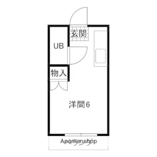 1Rの間取り画像