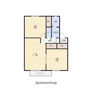 カトル・セゾン【205号室】の間取り