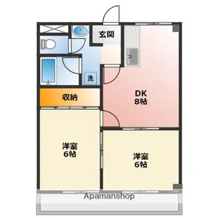 コーラスライン【201号室】の間取り