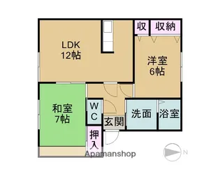 ヴェルシャンテ【B13号室】の間取り
