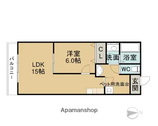 シルクフォルム【201号室】の間取り