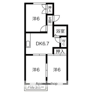 メゾンM1【2階】の間取り