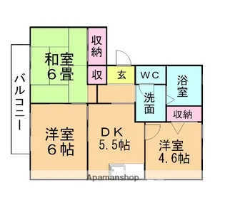 クレールロジュマン【B201号室】の間取り