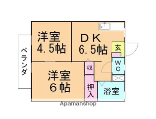 エスポワールⅠ (牧野町3丁目)【206号室】の間取り