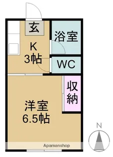 コーポ北島【206号室】の間取り