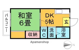 メゾン中村【206号室】の間取り