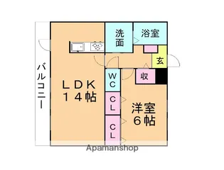 パストラル・ミサト【201号室】の間取り