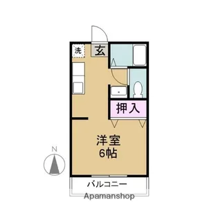 アンビション (領家町1丁目)【218号室】の間取り